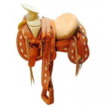 FINE CHARRA LEATHER SADDLE REMOBABLE CANTEEN TO DUCK TAILED Fina Montura Charra de Cuero Intercambiable a Cola 

de Pato