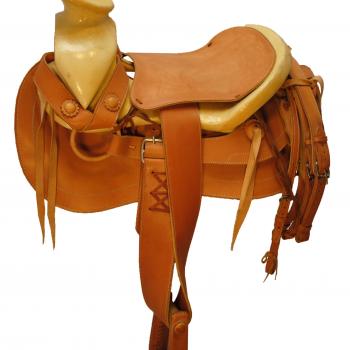 ECONOMIC DUCK TAILED LEATHER SADDLE Montura de Cuero Cola de Pato