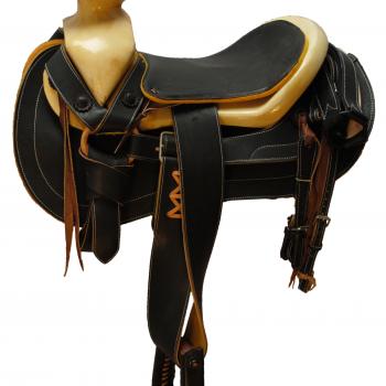 ECONOMIC DUCK TAILED LEATHER SADDLE Montura de Cuero Cola de Pato