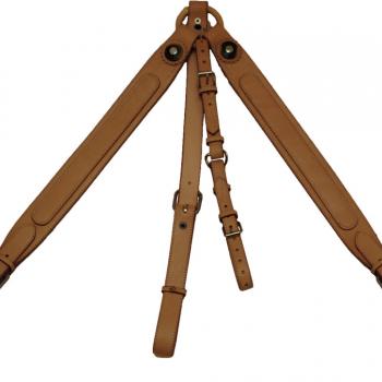 FINE BREAST PLAIN LEATHER COLLAR Pecho Pretal Cuero Liso