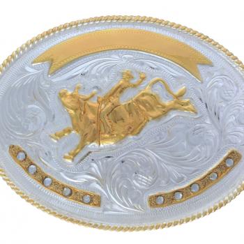 GERMAN SILVER BUCKLE Hebilla Alpaca Grande