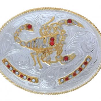 GERMAN SILVER BUCKLE Hebilla Alpaca Grande