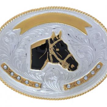 GERMAN SILVER BUCKLE Hebilla Alpaca Grande