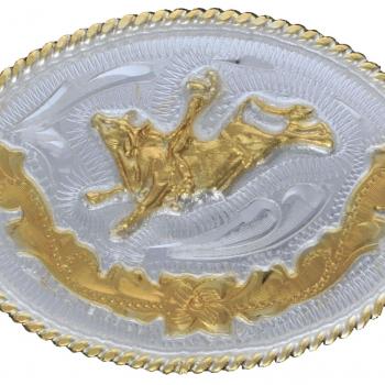 GERMAN SILVER OVAL FOR BOYS BUCKLE Hebilla Oval de Alpaca para Jovenes