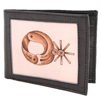 FINE PYIROGRAPHY LEATHER WALLET Catera Fina de Cuero Pirograbada