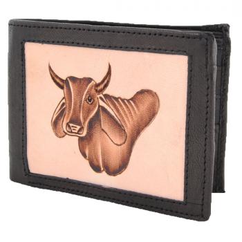 FINE PYIROGRAPHY LEATHER WALLET Catera Fina de Cuero Pirograbadas