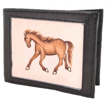 FINE PYIROGRAPHY LEATHER WALLET Catera Fina de Cuero Pirograbada