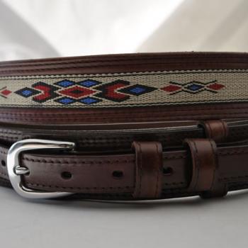 CHARRO LEATHER BELT WITH PADDED Cinto De Cuero Charro Acoginado