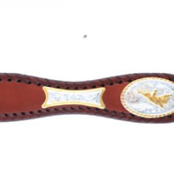 FINE DOUBLE CONCHOS WESTERN LEATHER BELT Cinto Fino de Cuero Con Conchos Western