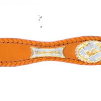 FINE DOUBLE CONCHOS WESTERN LEATHER BELT Cinto Fino de Cuero Con Conchos Western