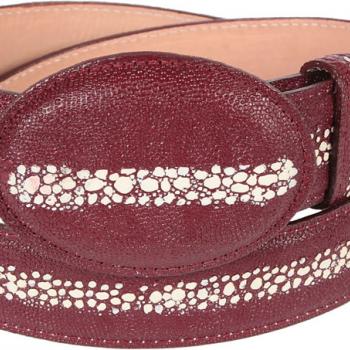 PRINT LEATHER STINGRAY BELT Cinto de Cuero Grabado Mantarraya