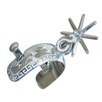 FINE STAINLESS STEEL SPURS Espuelas Finas Charras de Acero Inoxidable.