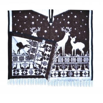 PONCHO WOOL REVERSIBLE Gaban De Lana Reversible