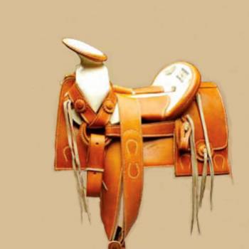 TRADITIONAL CHARRO LEATHER SADDLE STITCHED BY HAND Tradicional Montura Charra de Cuero Cosida a Mano