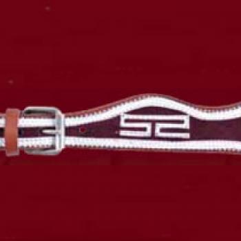 LEATHER SPUR STRAP WHIT HAND CARVED DESIGN Correa Para Espuela Navajeada