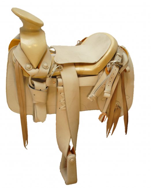 ECONOMIC ROUND CANTEEN LEATHER SADDLE Montura de Cuero Cantina Redonda