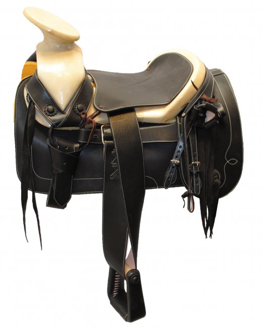 ECONOMIC ROUND CANTEEN LEATHER SADDLE Montura de Cuero Cantina Redonda