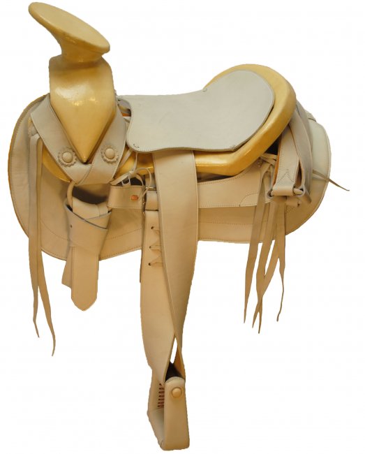 ECONOMIC DUCK TAILED LEATHER SADDLE Montura de Cuero Cola de Pato