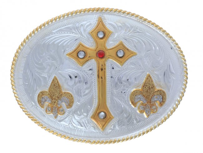 GERMAN SILVER BUCKLE Hebilla Alpaca Grande