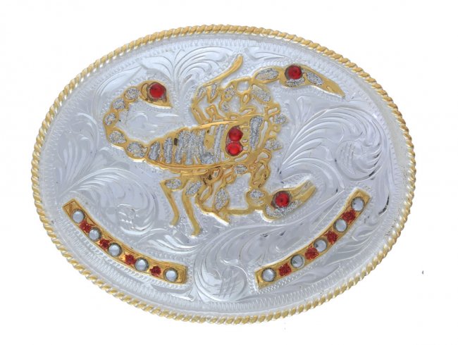 GERMAN SILVER BUCKLE Hebilla Alpaca Grande