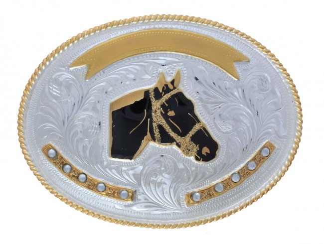 GERMAN SILVER BUCKLE Hebilla Alpaca Grande