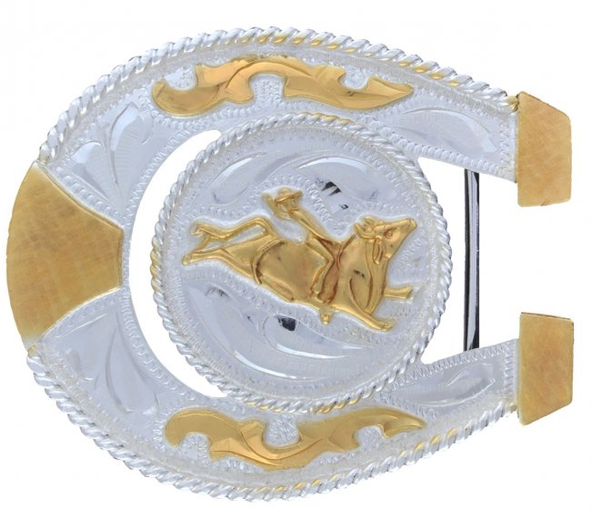 GERMAN SILVER HORSESHOE BUCKLE Hebilla Forma de Herradura Alpaca