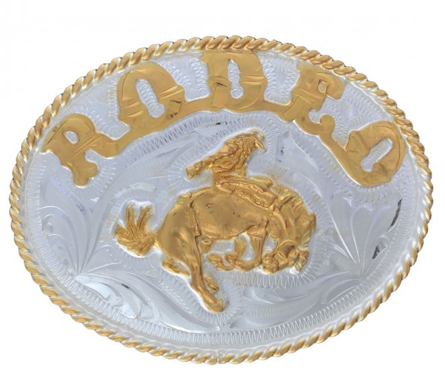 GERMAN SILVER OVAL BUCKLE Hebilla Oval de Alpaca