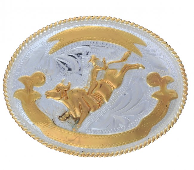 GERMAN SILVER OVAL BUCKLE Hebilla Oval de Alpaca