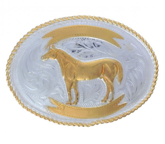 GERMAN SILVER OVAL BUCKLE Hebilla Oval de Alpaca