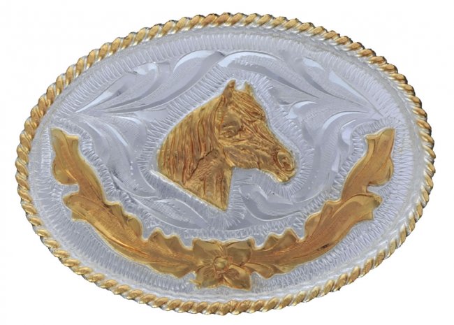 GERMAN SILVER OVAL FOR BOYS BUCKLE Hebilla Oval de Alpaca para Jovenes