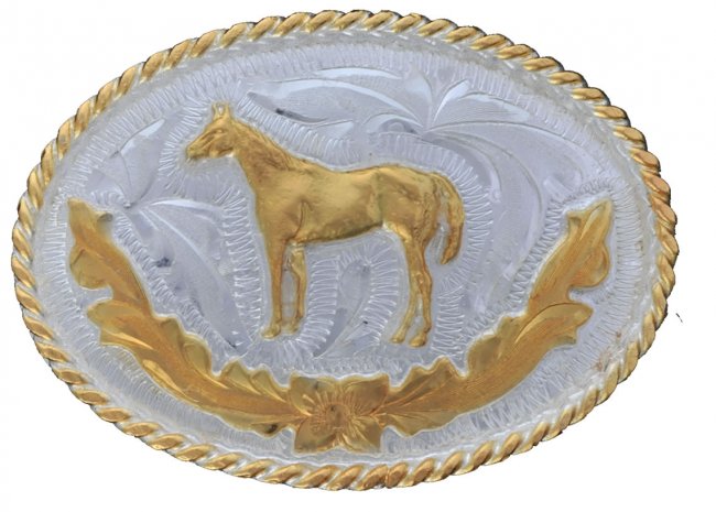 GERMAN SILVER OVAL FOR BOYS BUCKLE Hebilla Oval de Alpaca para Jovenes