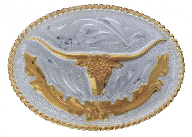 GERMAN SILVER OVAL FOR BOYS BUCKLE Hebilla Oval de Alpaca para Jovenes