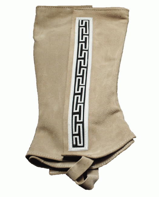 SHORT SUEDE DECORATED HALF CHAPS Polainas Gamusa Con Decoracion Cortas