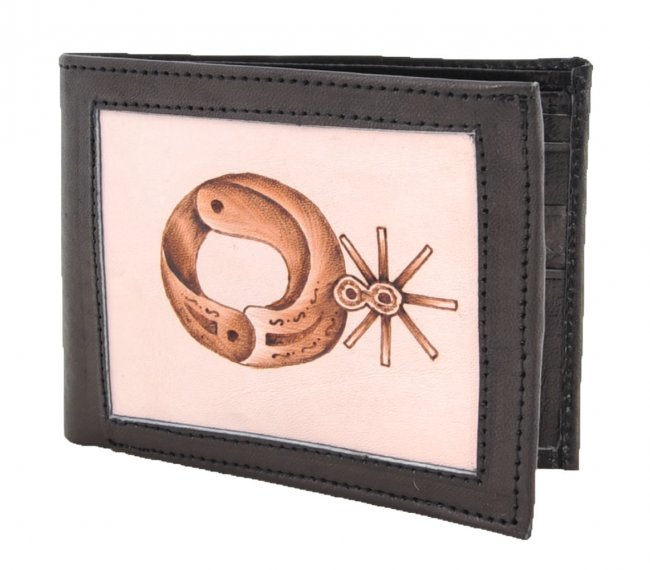 FINE PYIROGRAPHY LEATHER WALLET Catera Fina de Cuero Pirograbada
