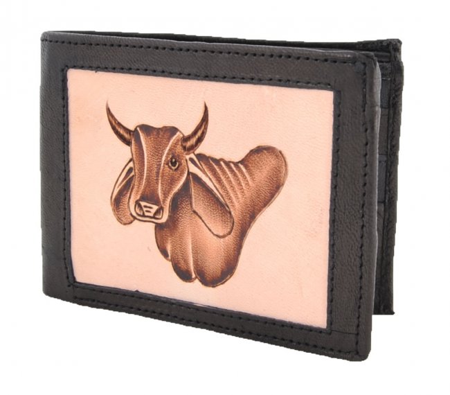 FINE PYIROGRAPHY LEATHER WALLET Catera Fina de Cuero Pirograbadas