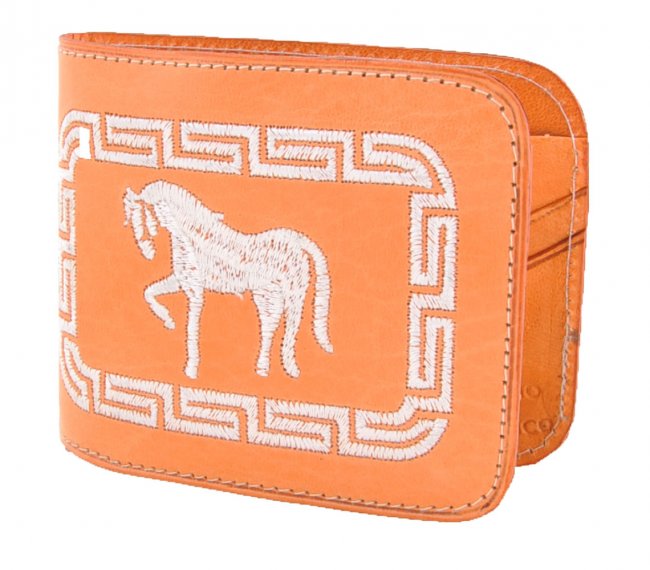 STITCHED LEATHER WALLET Carteras De Cuero Bordada