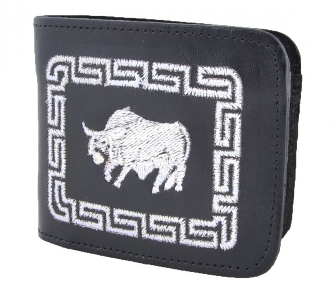 STITCHED LEATHER WALLET Carteras De Cuero Bordada