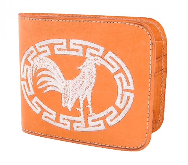 STITCHED LEATHER WALLET Carteras De Cuero Bordada
