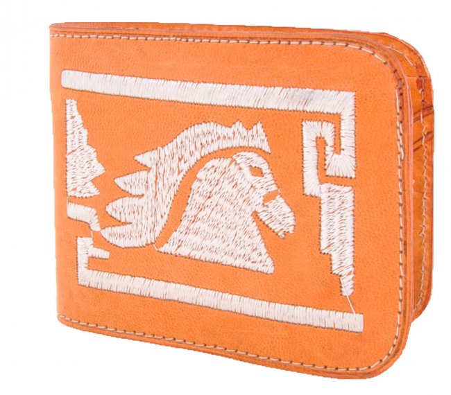 STITCHED LEATHER WALLET Carteras De Cuero Bordada