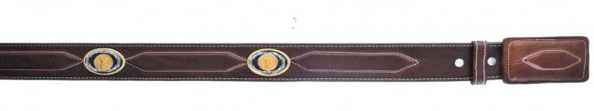 CHARRO LEATHER BELT WITH PADDED Cinto De Cuero Charro Acoginado