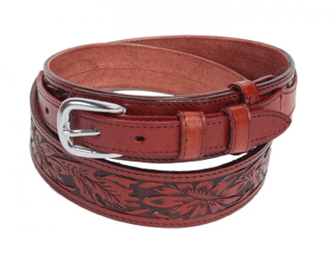 FINE RANGER WESTERN LEATHER BELT Cinto Fino de Cuero Tipo Ranger Western