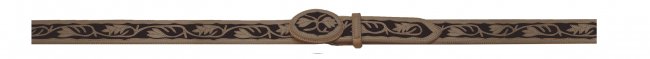 CHARRO LEATHER BELT WITH CARVED DESIGN Cinto De Cuero Charro Navajeado