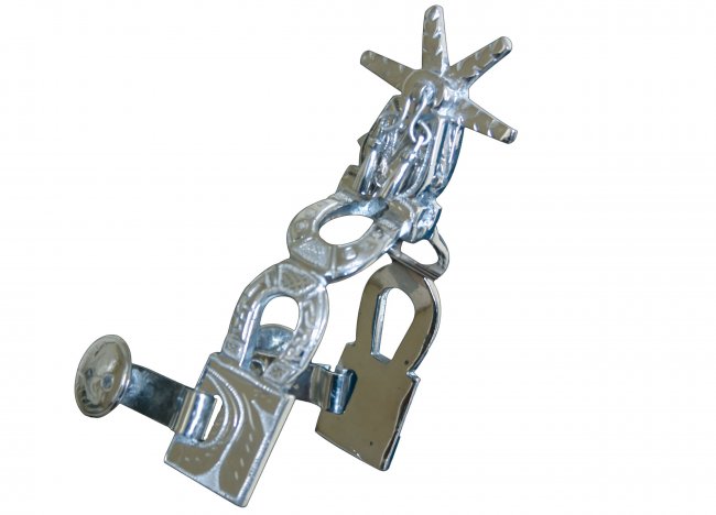 FINE STAINLESS STEEL SPURS Espuelas Finas Charras de Acero Inoxidable.