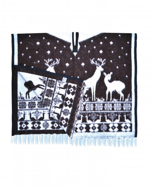 PONCHO WOOL REVERSIBLE Gaban De Lana Reversible