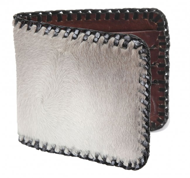 EXOTIC ORIGINAL LEATHER WITH HAIR WALLET Cartera Exotica de Cuero con Pelo de la Res 451